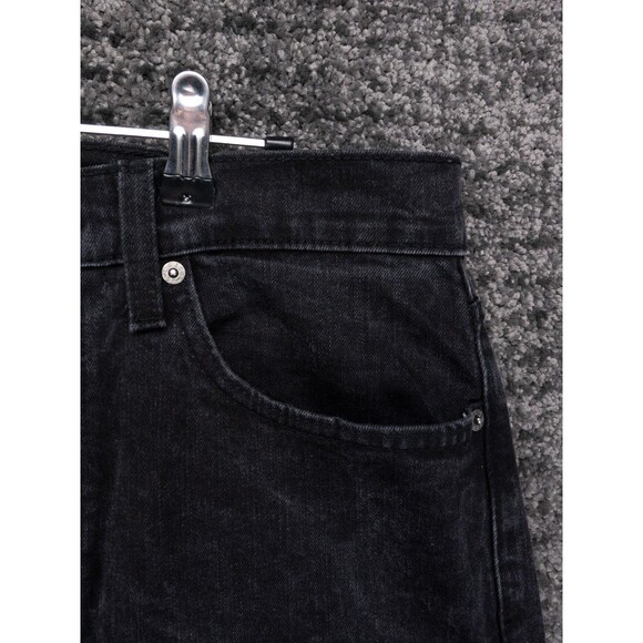 Levis 502 Jeans Mens 32x32 Actual 33x31 Black Tapered Fit Stretch Denim Preppy - Picture 7 of 15